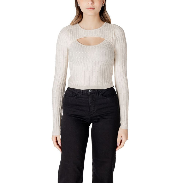 Only Beige Acrylic Tops & T-Shirt