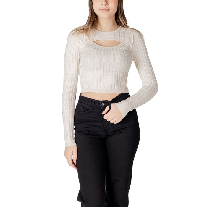 Only Beige Acrylic Tops & T-Shirt