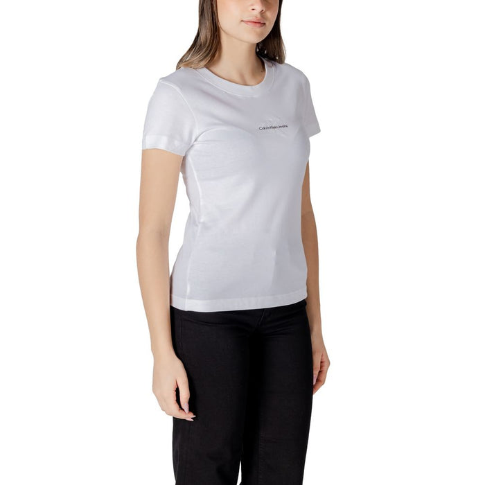 Calvin Klein Jeans White Cotton Rigenerato Tops & T-Shirt