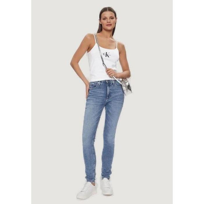 Calvin Klein Jeans White Cotton Tops & T-Shirt
