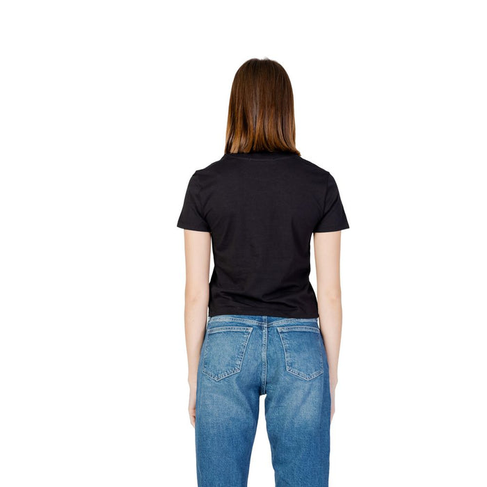 Calvin Klein Jeans Black Cotton Tops & T-Shirt