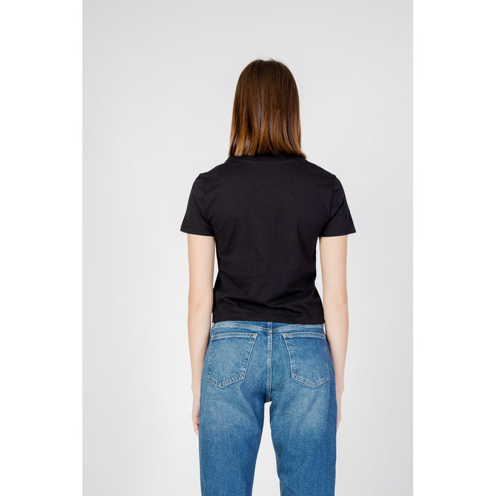Calvin Klein Jeans Black Cotton Tops & T-Shirt