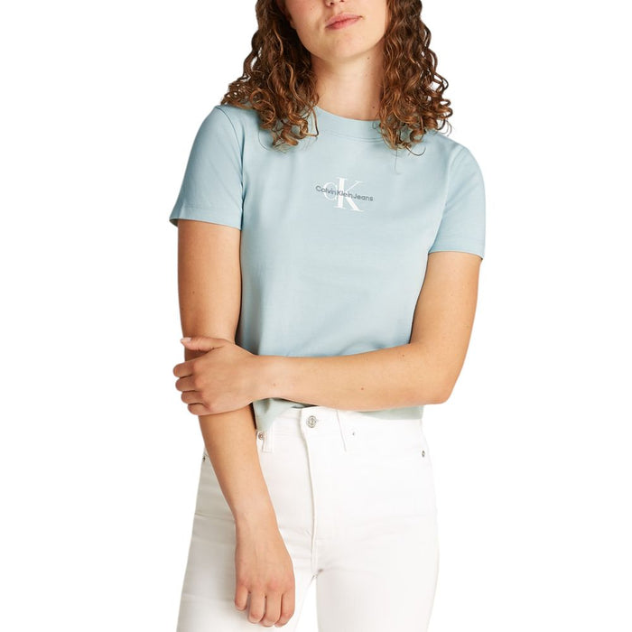 Calvin Klein Jeans Light Blue Cotton Tops & T-Shirt
