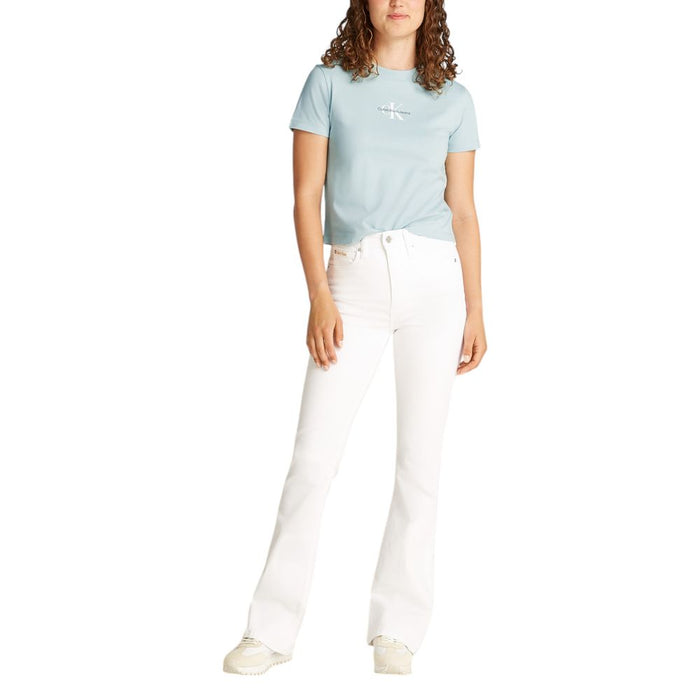 Calvin Klein Jeans Light Blue Cotton Tops & T-Shirt