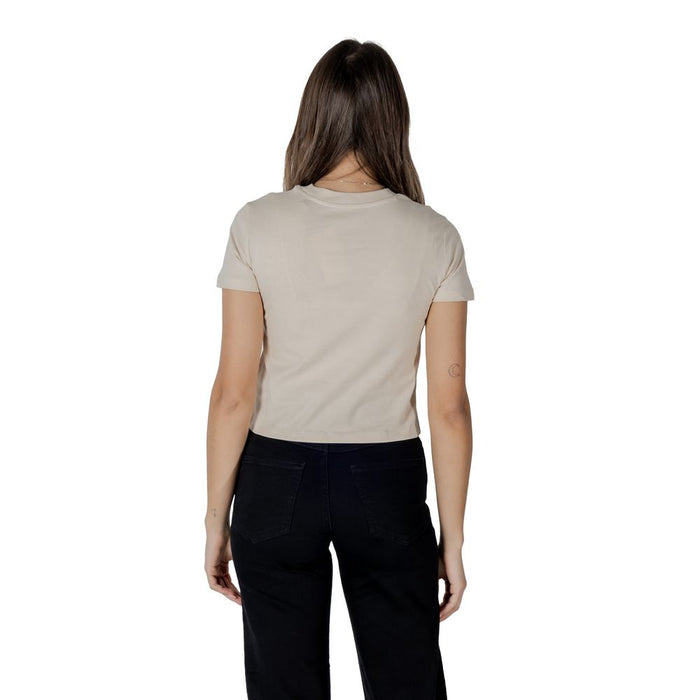 Calvin Klein Jeans Beige Cotton Tops & T-Shirt