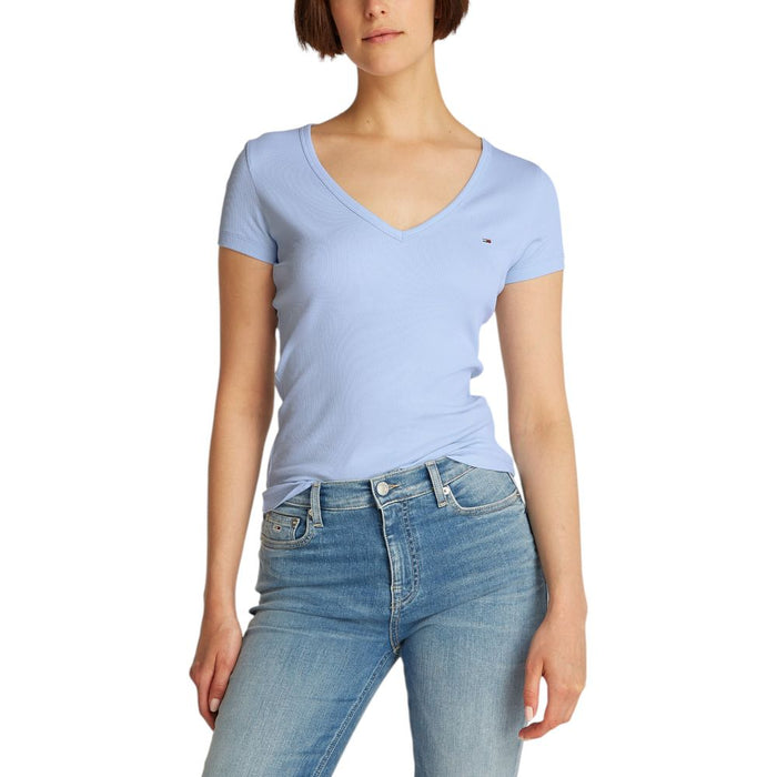 Tommy Hilfiger Jeans Blue Cotton Rigenerato Tops & T-Shirt