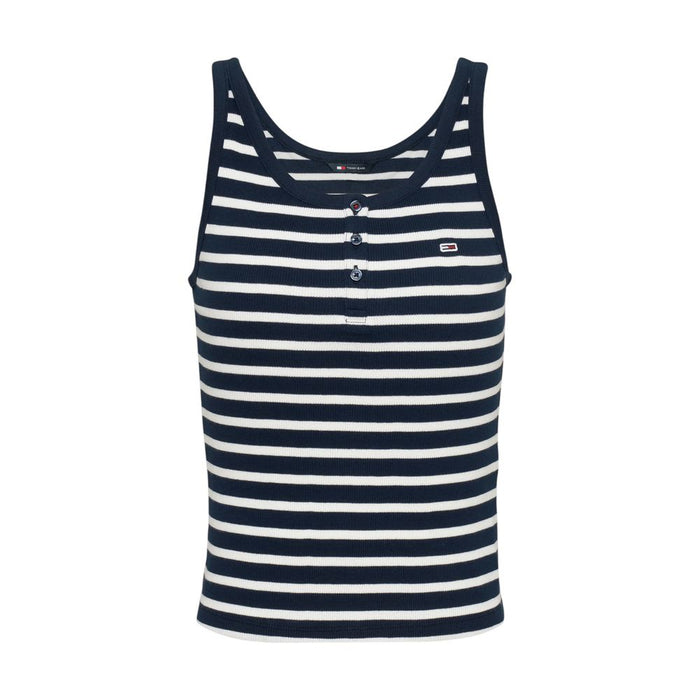 Tommy Hilfiger Jeans Blue Cotton Rigenerato Tops & T-Shirt