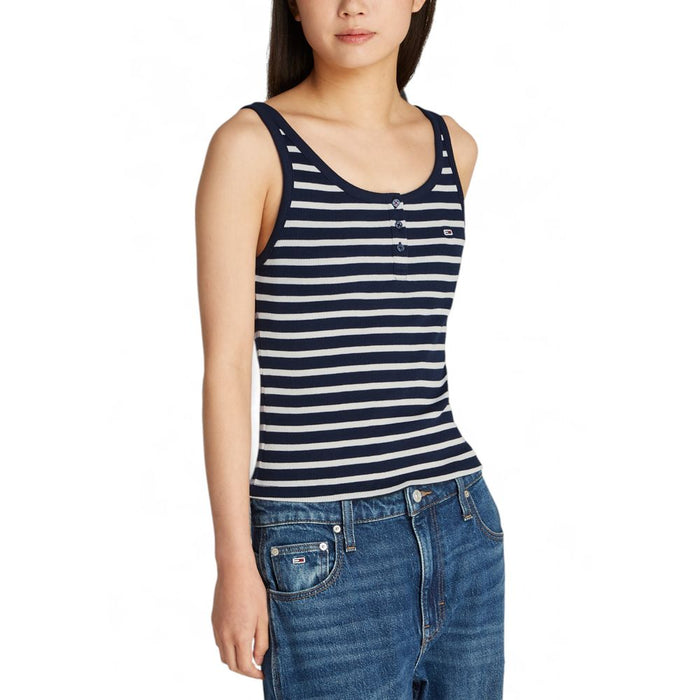 Tommy Hilfiger Jeans Blue Cotton Rigenerato Tops & T-Shirt