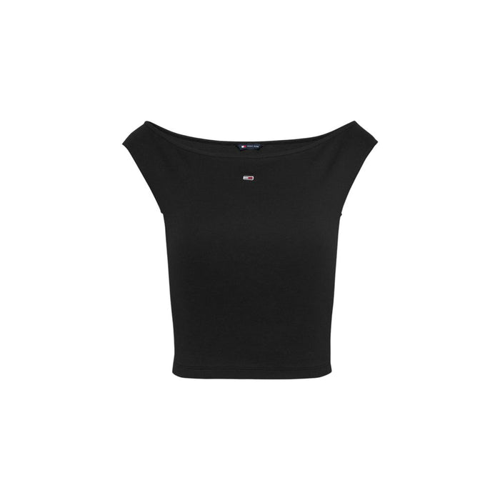 Tommy Hilfiger Jeans Black Cotton Tops & T-Shirt