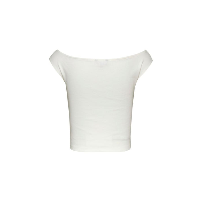 Tommy Hilfiger Jeans Cream Cotton Tops & T-Shirt
