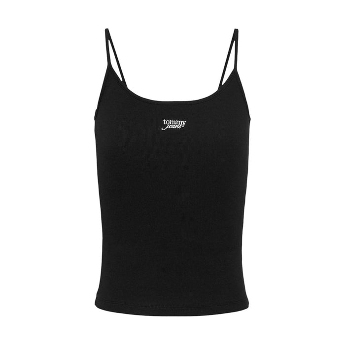 Tommy Hilfiger Jeans Black Cotton Rigenerato Tops & T-Shirt