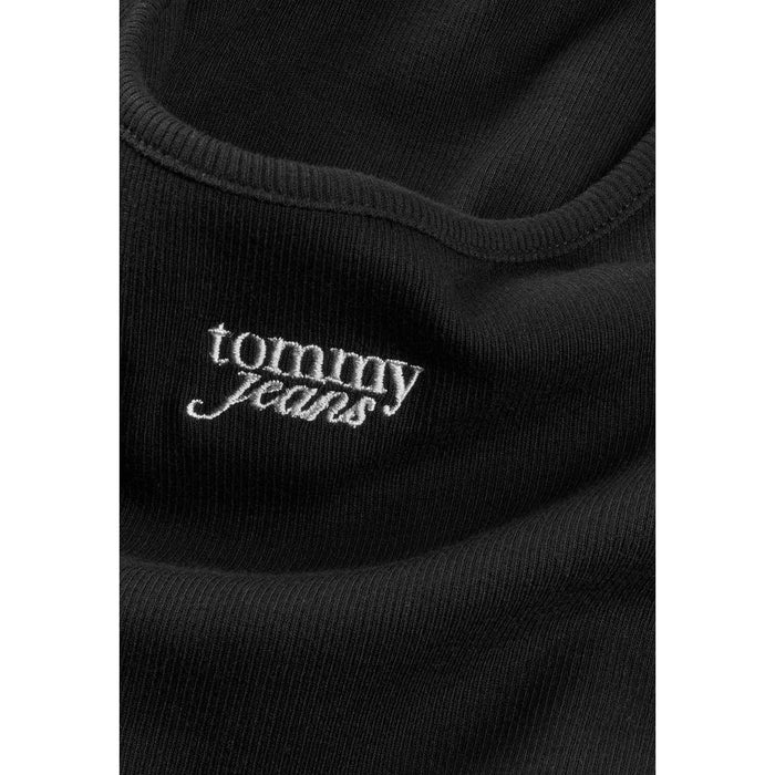 Tommy Hilfiger Jeans Black Cotton Rigenerato Tops & T-Shirt