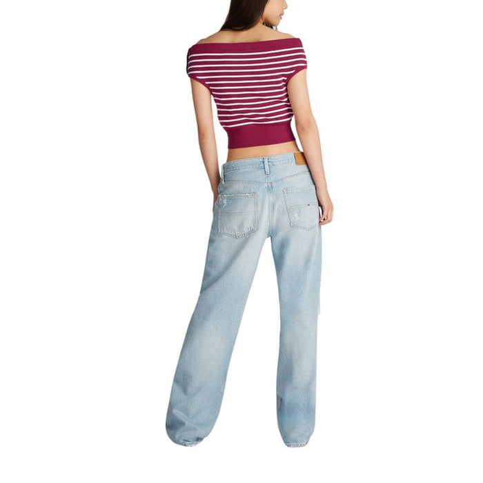 Tommy Hilfiger Jeans Red Cotton Tops & T-Shirt