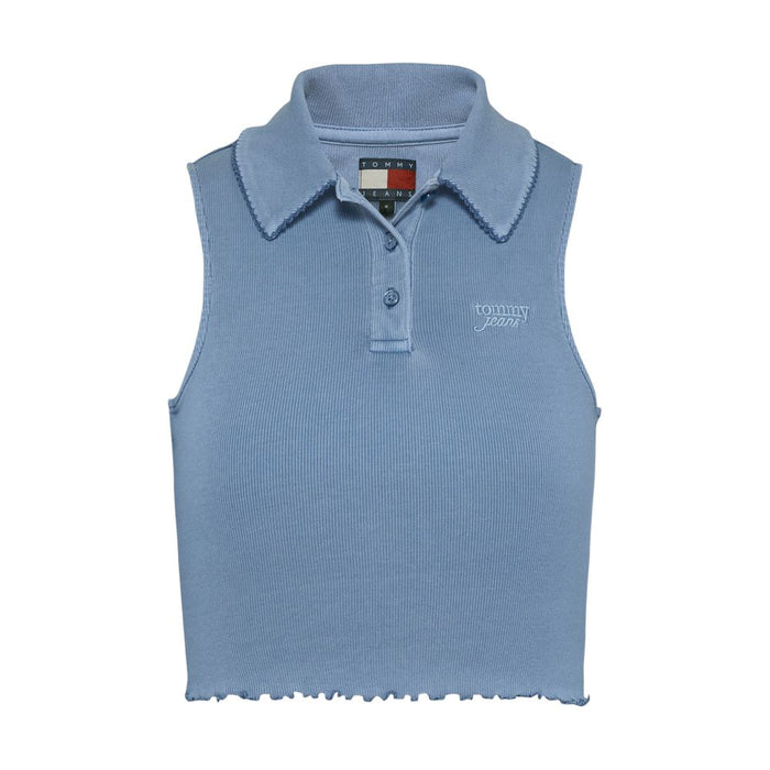 Tommy Hilfiger Jeans Blue Cotton Rigenerato Tops & T-Shirt