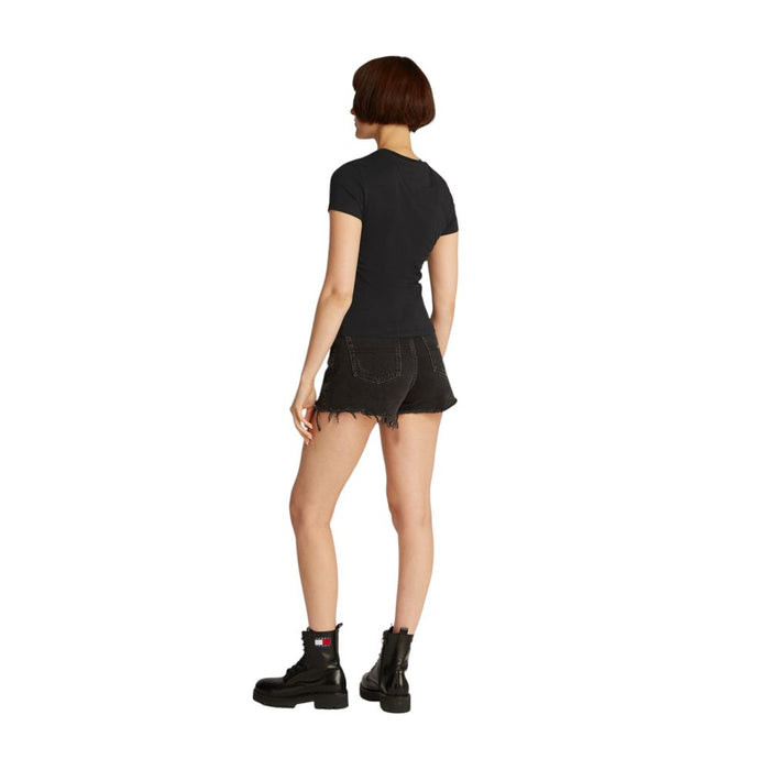 Tommy Hilfiger Jeans Black Cotton Tops & T-Shirt