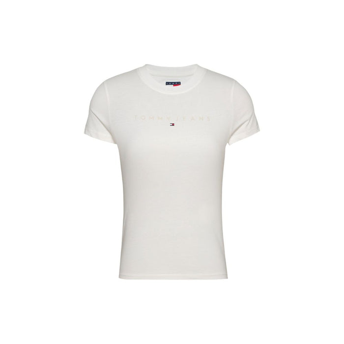 Tommy Hilfiger Jeans Cream Cotton Tops & T-Shirt