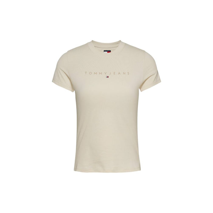 Tommy Hilfiger Jeans Beige Cotton Tops & T-Shirt