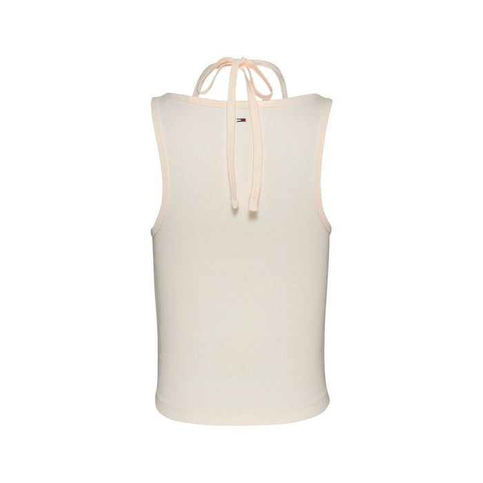 Tommy Hilfiger Jeans White Cotton Rigenerato Tops & T-Shirt