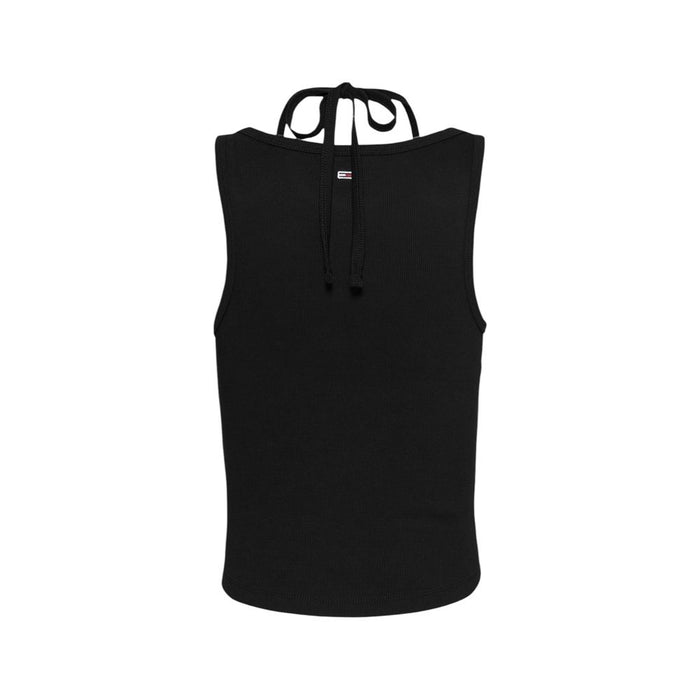 Tommy Hilfiger Jeans Black Cotton Rigenerato Tops & T-Shirt