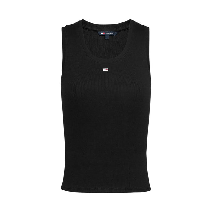 Tommy Hilfiger Jeans Black Cotton Tops & T-Shirt