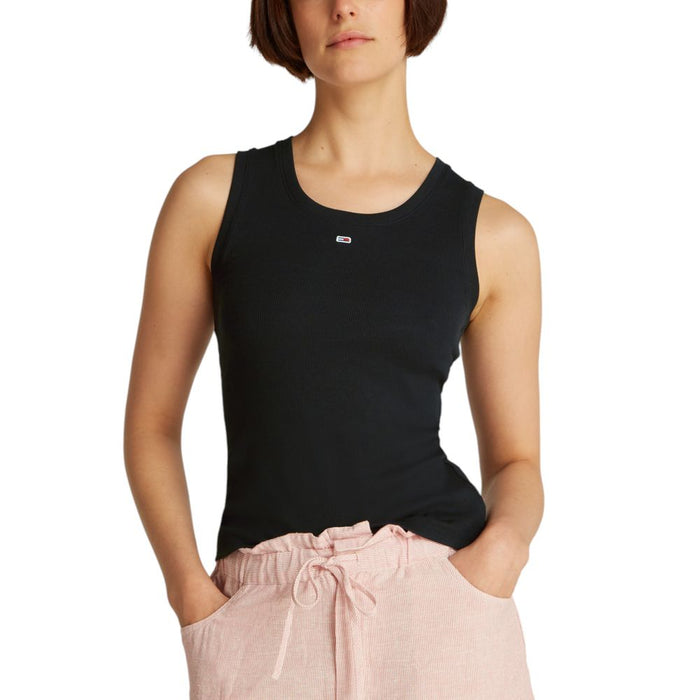 Tommy Hilfiger Jeans Black Cotton Tops & T-Shirt