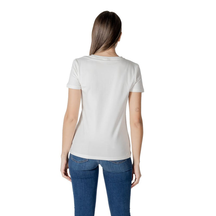 Guess Active White Cotton Tops & T-Shirt