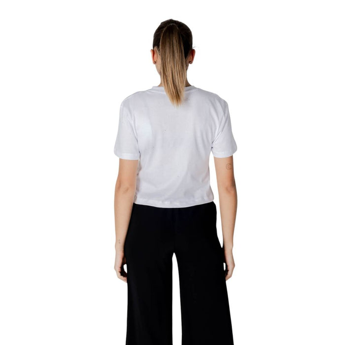 Guess Active White Cotton Tops & T-Shirt