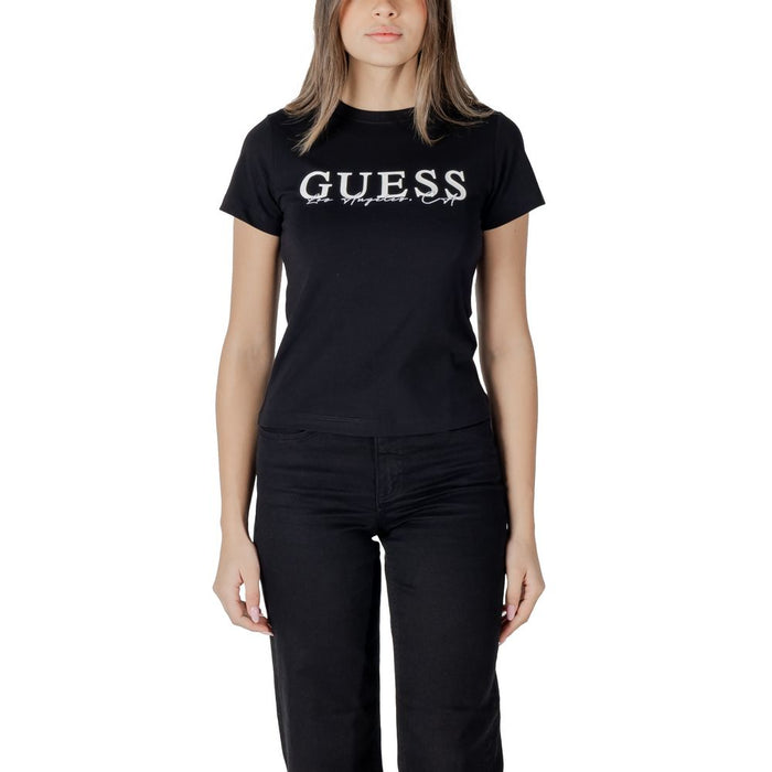 Guess Active Black Cotton Tops & T-Shirt