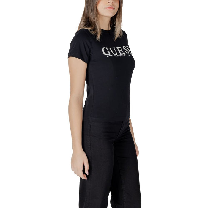 Guess Active Black Cotton Tops & T-Shirt