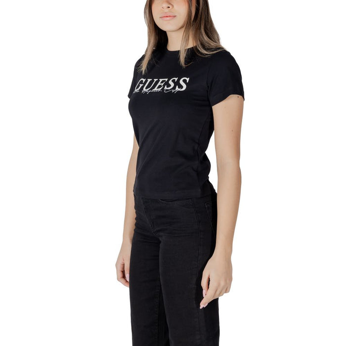 Guess Active Black Cotton Tops & T-Shirt