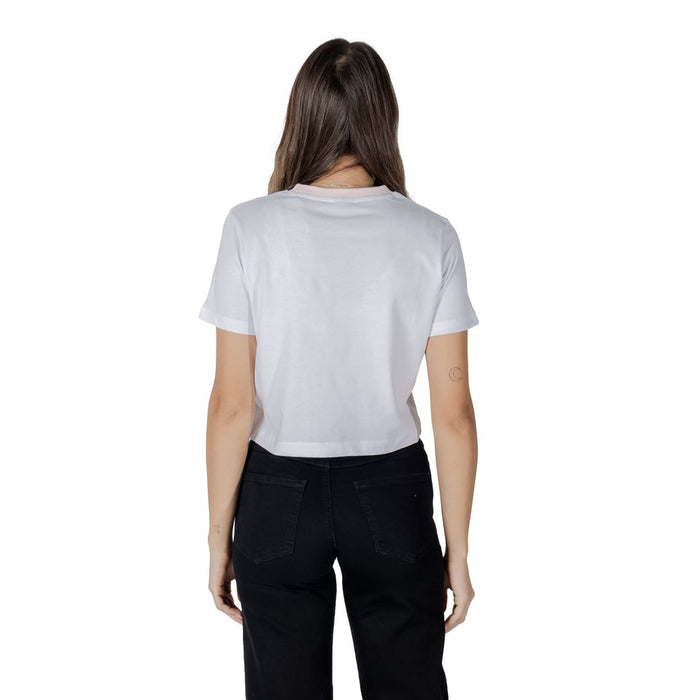 Guess Active White Cotton Tops & T-Shirt