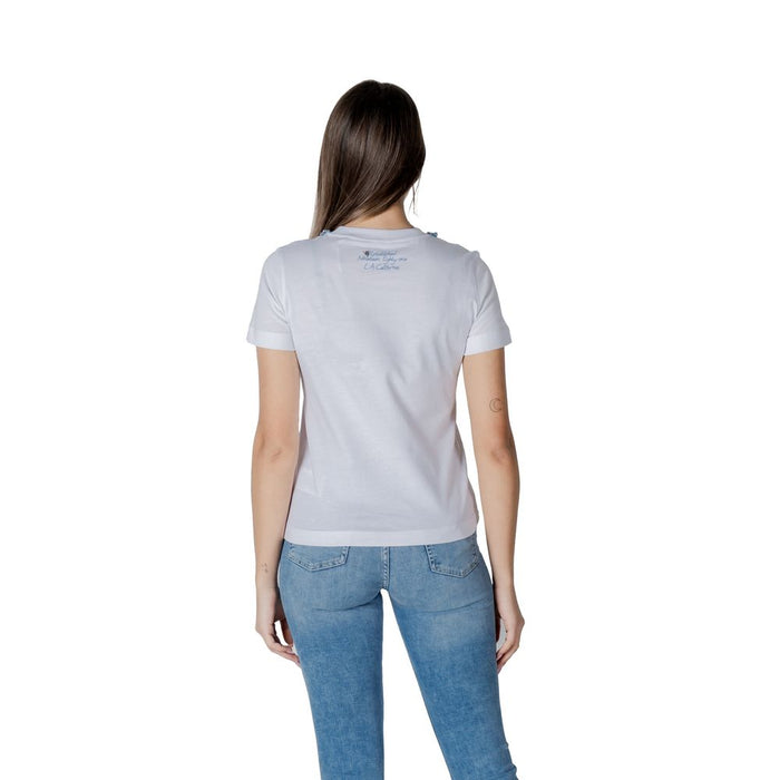 Guess White Cotton Tops & T-Shirt