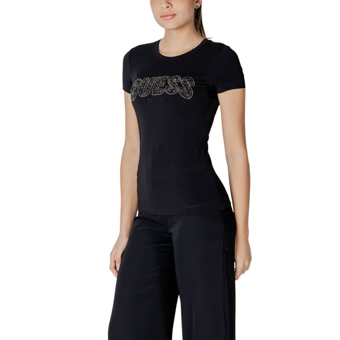 Guess Black Cotton Tops & T-Shirt