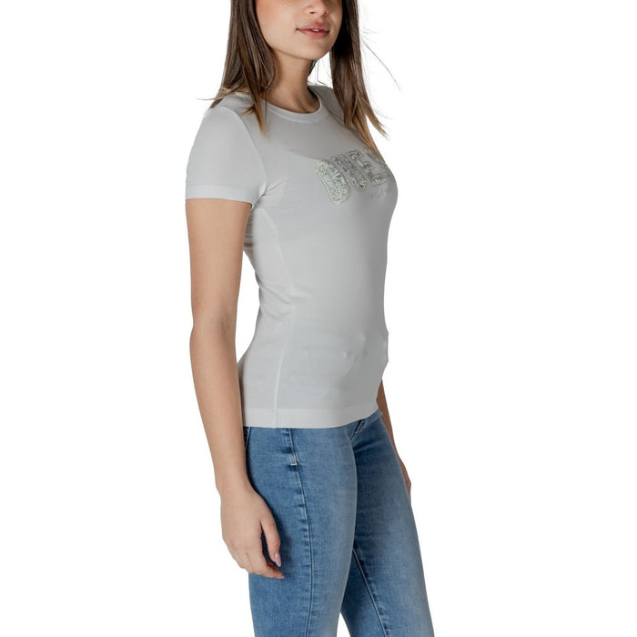 Guess Blue Cotton Tops & T-Shirt
