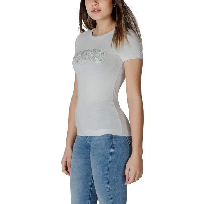 Guess Blue Cotton Tops & T-Shirt