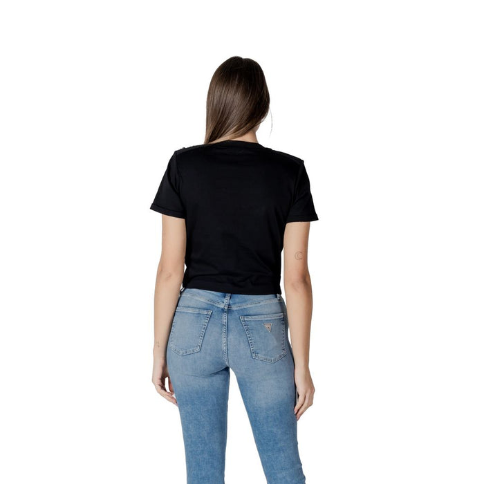 Guess Black Cotton Tops & T-Shirt