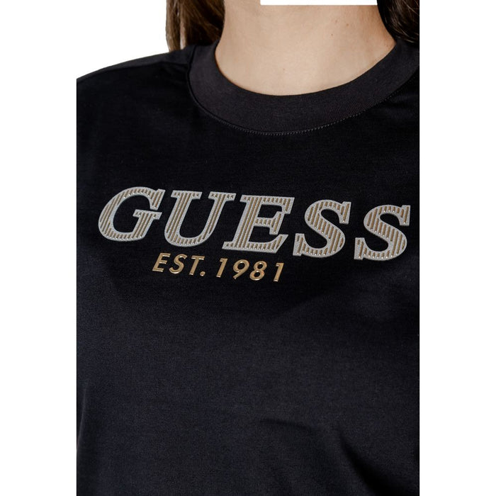 Guess Black Cotton Tops & T-Shirt