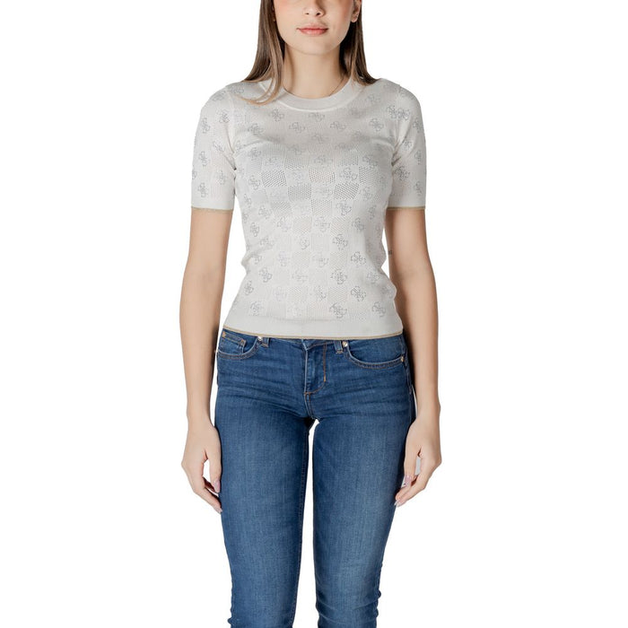 Guess White Viscose Tops & T-Shirt