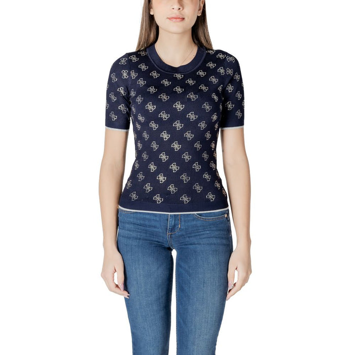 Guess Blue Viscose Tops & T-Shirt