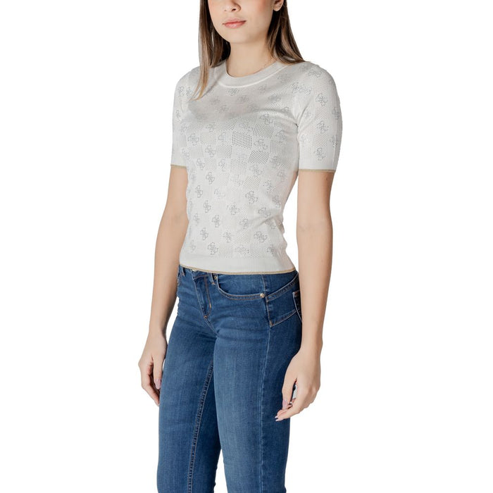 Guess White Viscose Tops & T-Shirt