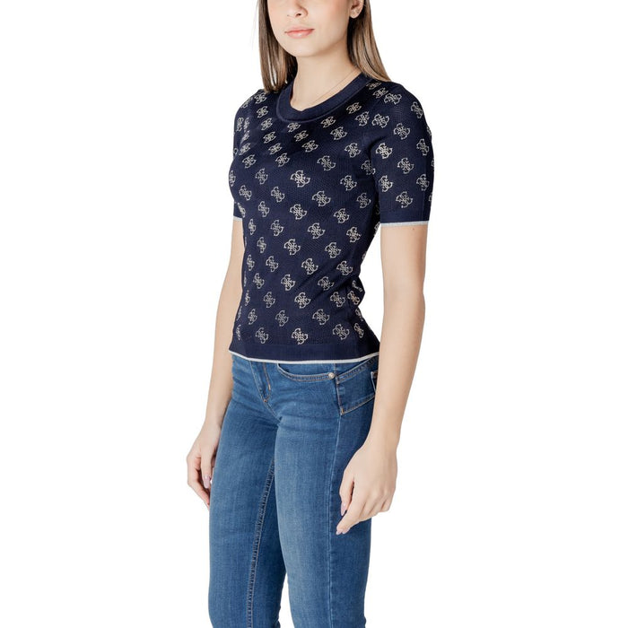 Guess Blue Viscose Tops & T-Shirt