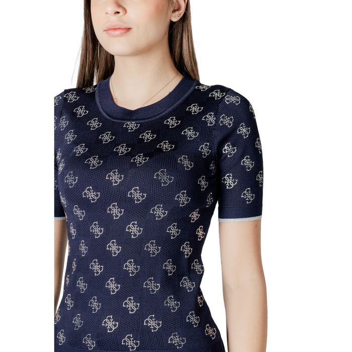 Guess Blue Viscose Tops & T-Shirt