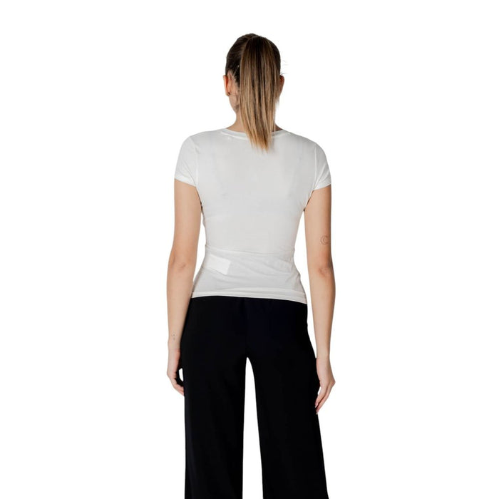 Guess White Cotton Tops & T-Shirt