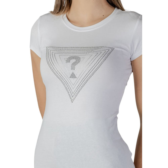 Guess White Cotton Tops & T-Shirt