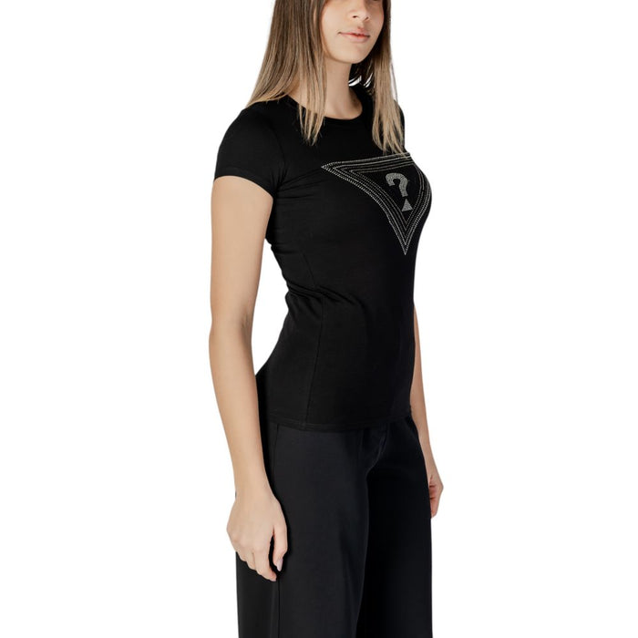 Guess Black Cotton Tops & T-Shirt
