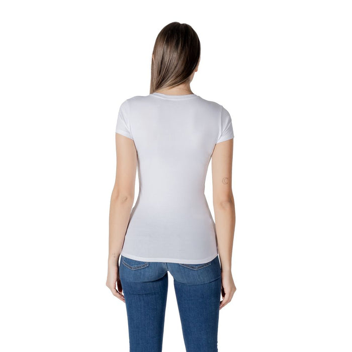 Guess White Cotton Tops & T-Shirt