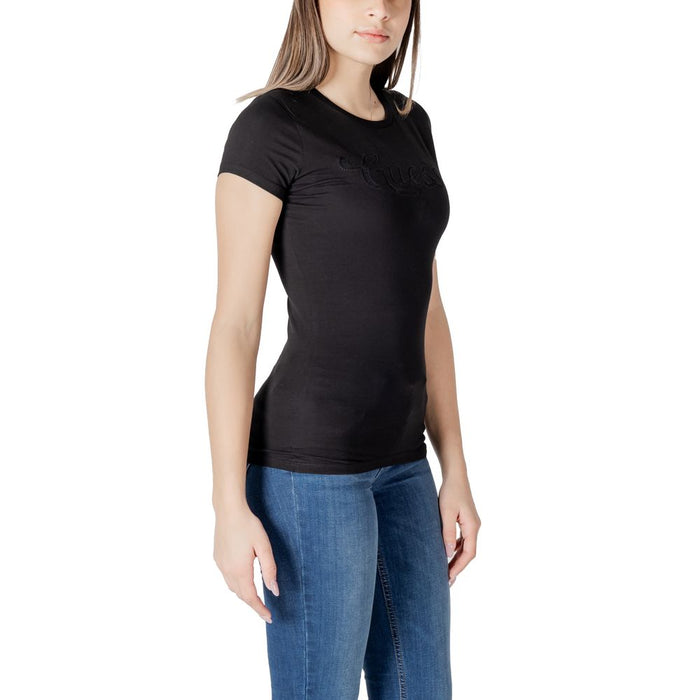 Guess Black Cotton Tops & T-Shirt