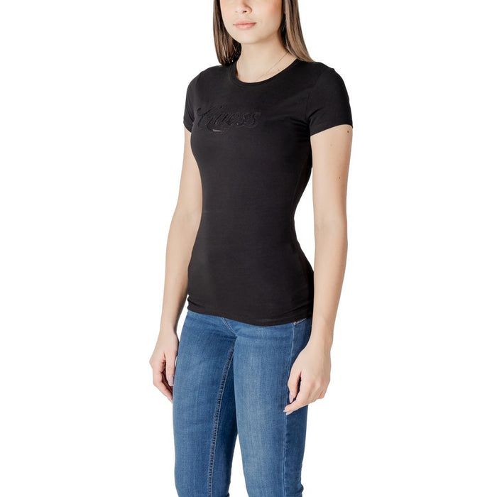 Guess Black Cotton Tops & T-Shirt