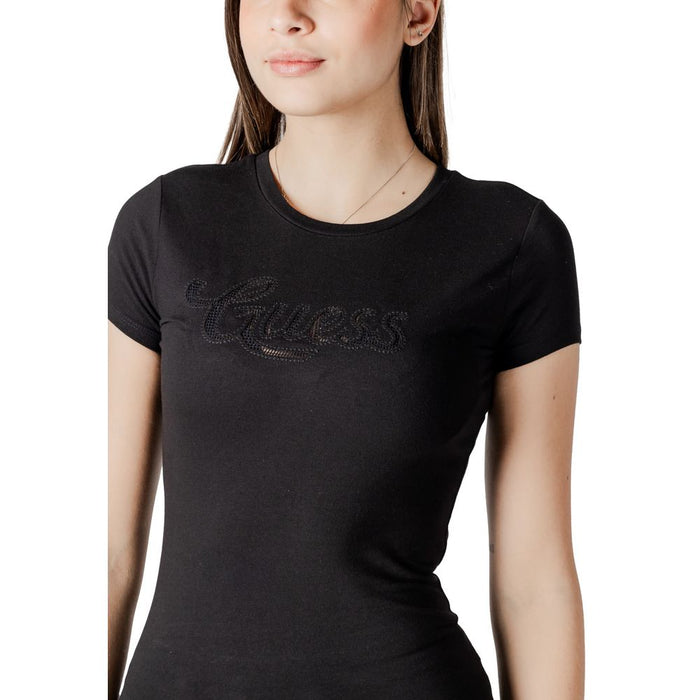Guess Black Cotton Tops & T-Shirt