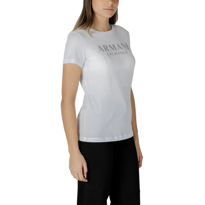 Armani Exchange White Cotton Tops & T-Shirt
